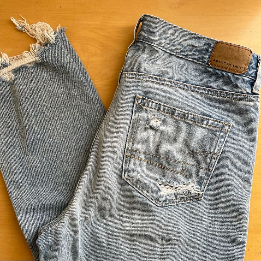 {American Eagle} Destroyed Patch Jeans - image 1